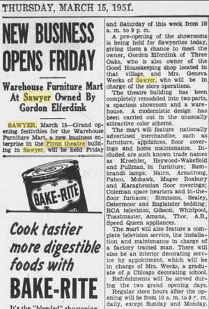 Flynn Theatre - 15 Mar 1951 Furniture Mart Opens In Buildings